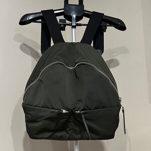 *ALL SAINTS* Dark Green x Silver Olena Backpack